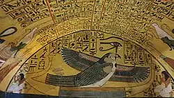 Abbildung des Horus-Falken in Grab TT3