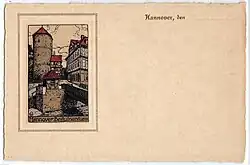 Dess. 497 „Für den Schreibtisch“, Künstler-Steinzeichnungen, Hannover: Beginenturm