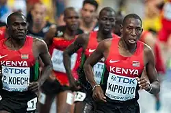 Rang vier für Paul&nbsp;Kipsiele&nbsp;Koech&nbsp;(links)