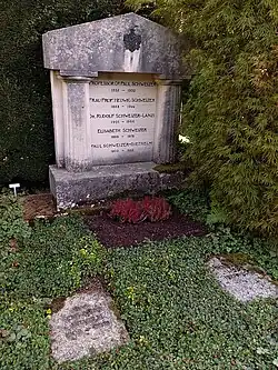 Paul Schweizer (1852–1932), Schweizer Archivar, Historiker und Hochschullehrer. Hedwig Schweizer-Büdinger (1868–1944) Professorin. Grab, Friedhof Enzenbühl, Zürich