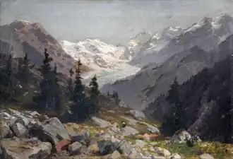 Aus der Umgebung von Pontresina – Morteratschgletscher 1889