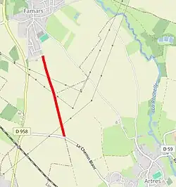 Streckenabschnitt Pavé d’Artres à Famars