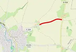 Streckenabschnitt Pavé de Haussy