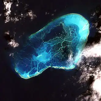 Satellitenbild des Pearl-und-Hermes-Atolls