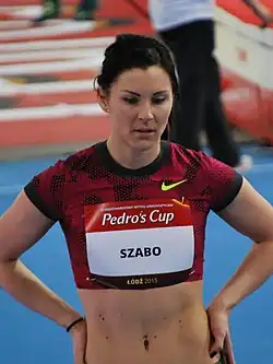 Barbara Szabó Rang fünfzehn mit 1,80&nbsp;m