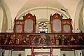 Blick auf die Orgel der Kirche Szent Kereszt