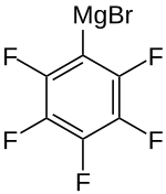Strukturformel von Pentafluorphenylmagnesiumbromid