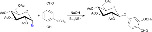 Synthese eines peracetylierten Vanillinglucosids