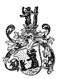 Wappen derer von Perbandt, gezeichnet von Adolf Matthias Hildebrandt