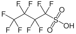Struktur von Perfluorbutansulfonsäure
