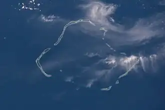 ISS-Bild des Peros-Banhos-Atolls