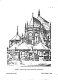 Peterskirche in Leipzig, 1885 (Zinkografie)