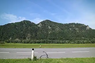 Pfaffenkogel (Gipfel links) von Osten