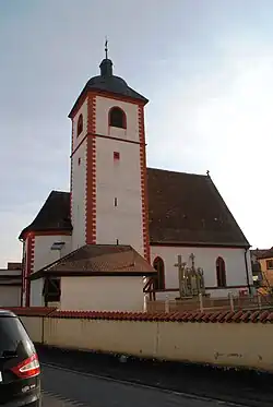 St. Johannes Evangelist, Pfarrkirche von Astheim (März 2013)
