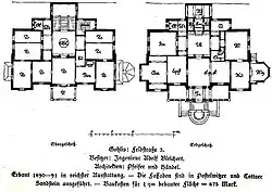 Grundriss von Pfeifer für Villa Adolf Bleichert