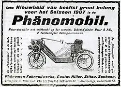 1907: Phänomobil, Gustav Hiller Maschinenfabrik Zittau.