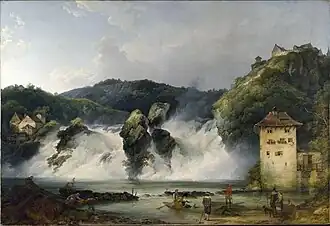 The Falls of the Rhine at Schaffhausen, 1788, Philip James de Loutherbourg, Victoria and Albert Museum