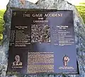 Anlässlich des 150. Jahrestages des Unfalls in Cavendish (Vermont) errichteter Gedenkstein