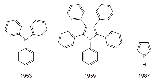 Strukturformel verschiedener Phosphole