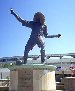 Statue von Carlos Valderrama