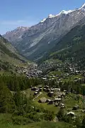 Blick auf Zermatt, im Vordergrund Blatten