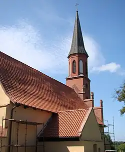 Die Dorfkirche in Pieszkowo (Petershagen)