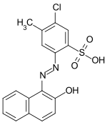 Strukturformel von C.I. Pigment Red 53 (freie Säure)