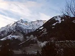 Blick vom Ortsbereich Mittersill auf Pihapper und Platte