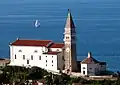 St. Georg mit Baptisterium in Piran (17.&nbsp;Jahrhundert)⊙45.5279313.570658