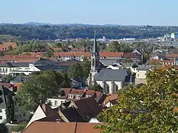 Die katholische Kirche, Blick von Pirna-Sonnenstein