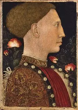 Profil Pisanello: Porträt des Lionello d’Este, 1441