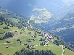 Blick nach Pitasch von Riein aus