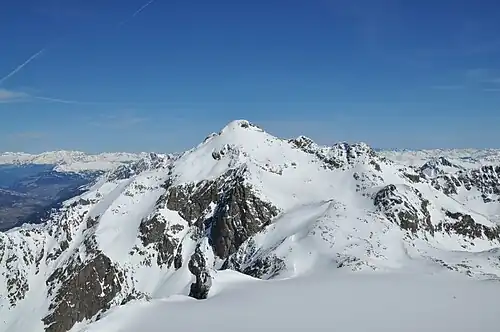 Sicht auf den Piz Calderas.