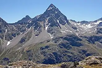 Nordwestseite des Piz Ot aufgenommen von der Fuorcla Crap Alv