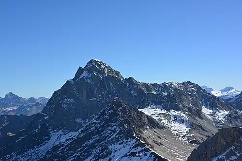 Blick nach Osten zum Piz Platta