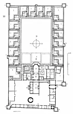 Grundriss der ehemaligen Kartause Port-Sainte-Marie bei Clermont-Ferrand