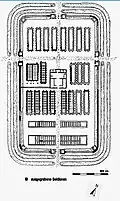 Grabungsplan des Kastells, Bebauungszustand um 210 n. Chr.