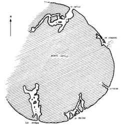 Plan vom Berg Monte Castillo
