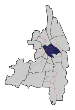 Lage des Planungsraums Innenstadt in Augsburg