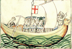 Der Trierer Kurfürst Balduin von Luxemburg 1327 auf einem Moselschiff[1]
