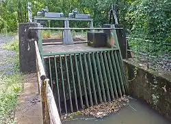 Einlauf in die Verrohrung südlich des Schleußiger Weges