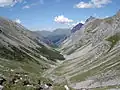 Das Welschtobel, Richtung Fondei und Sapün gesehen