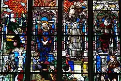 Ausschnitt mit Maria, Petrus und rechts unten dem Stifter Yvon Audren