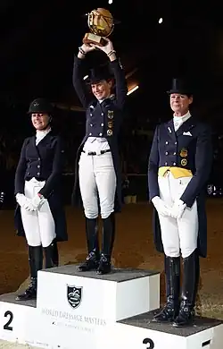 Siegerpodium beim CDI&nbsp;5* Mechelen 2013 - Etappe der World Dressage Masters