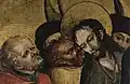 Polyptychon aus Lusina, Sonntagsseite, fragment von polychromierte Tafel: Der Kuss des Judas