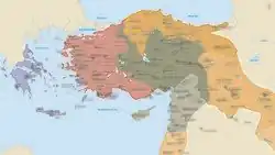 Politische Geografie in Kleinasien um 1200 v. Chr.