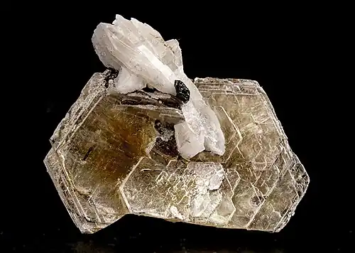 Polylithionit mit Albit (weiß)