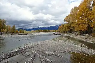 Gros Ventre River, gesehen vom U.S. Highway 89