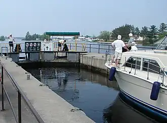 Schleuse des Trent-Severn-Wasserweges in Port Severn