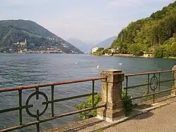Blick auf Morcote von Porto Ceresio aus